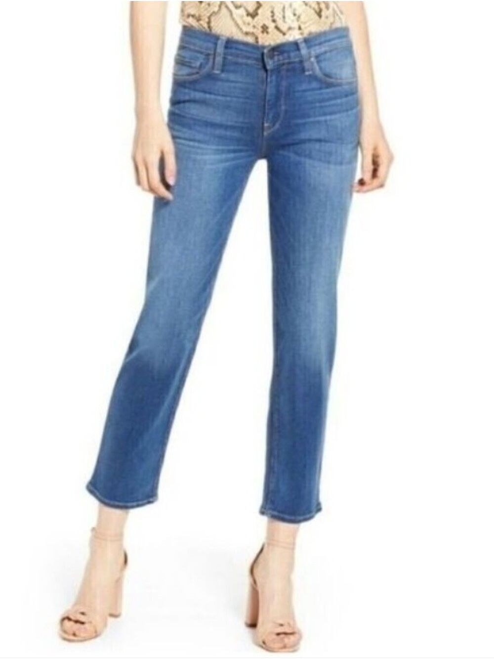 Hudson Nico Mid Rise Cigarette Slim Straight Leg Kick Hem Ankle Jeans Size 24